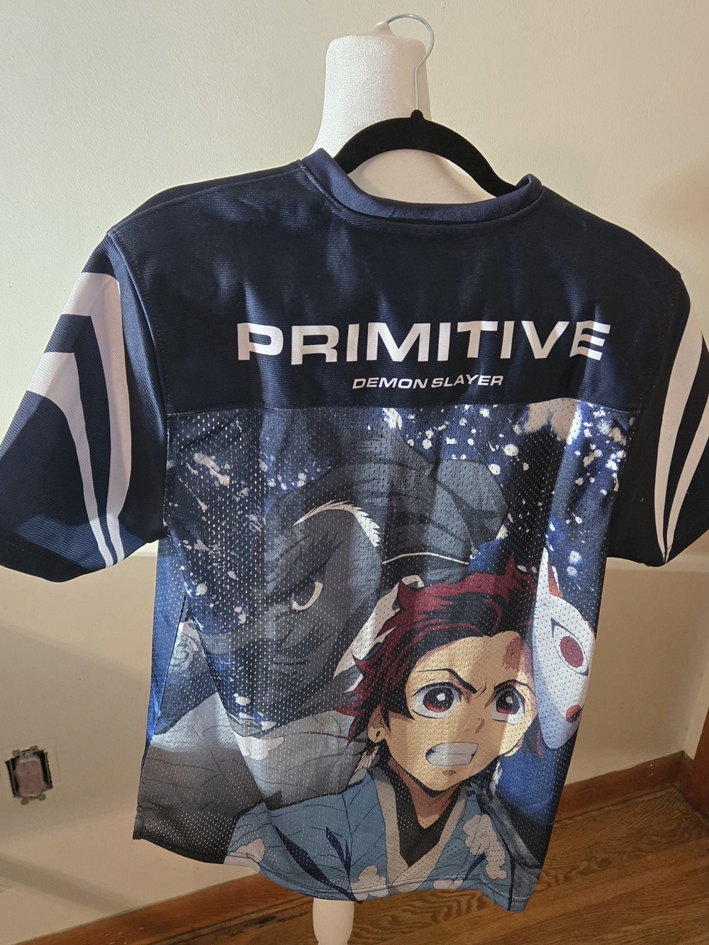 Primitive Navy Blue Demon Slayer Graphic Tee